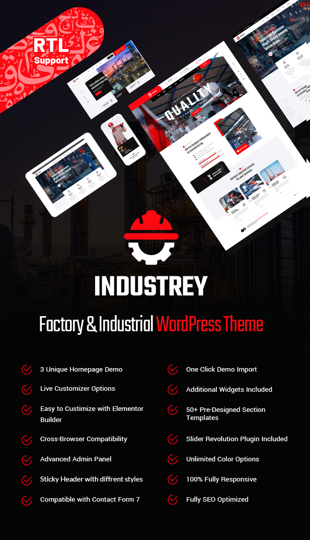 Industrey WordPress Theme